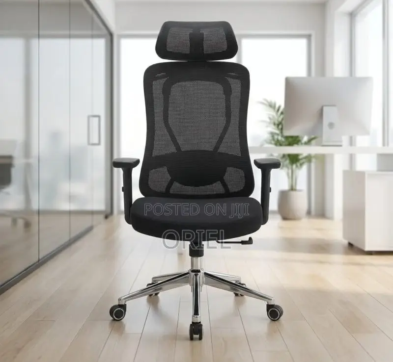 Office Chair : Adjustable Height Office Ergonomic High-Back Chair
