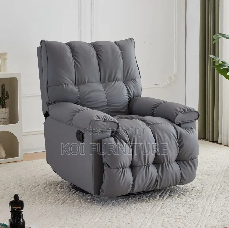 Office Sofa : Gray Single Sofa Recliner With Footrest