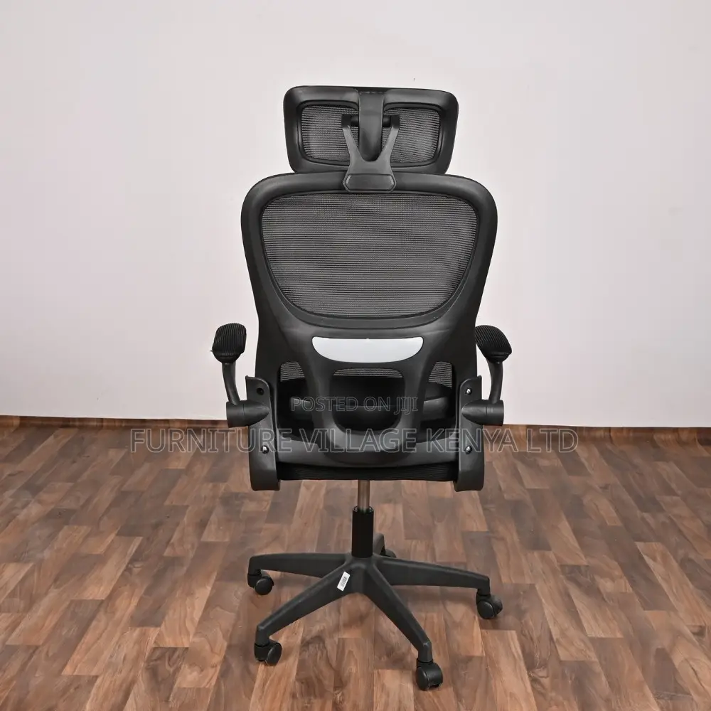 Office Chair;Black Swivel Office Chair With Neck Rest