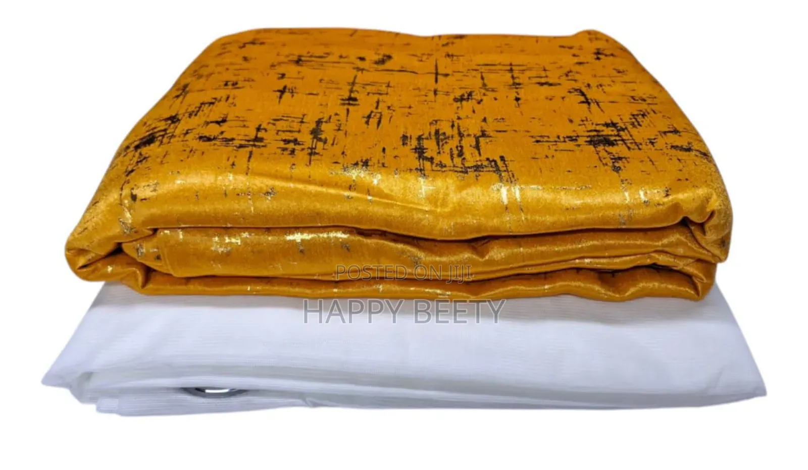 Marble Gold 3 PCS Curtains