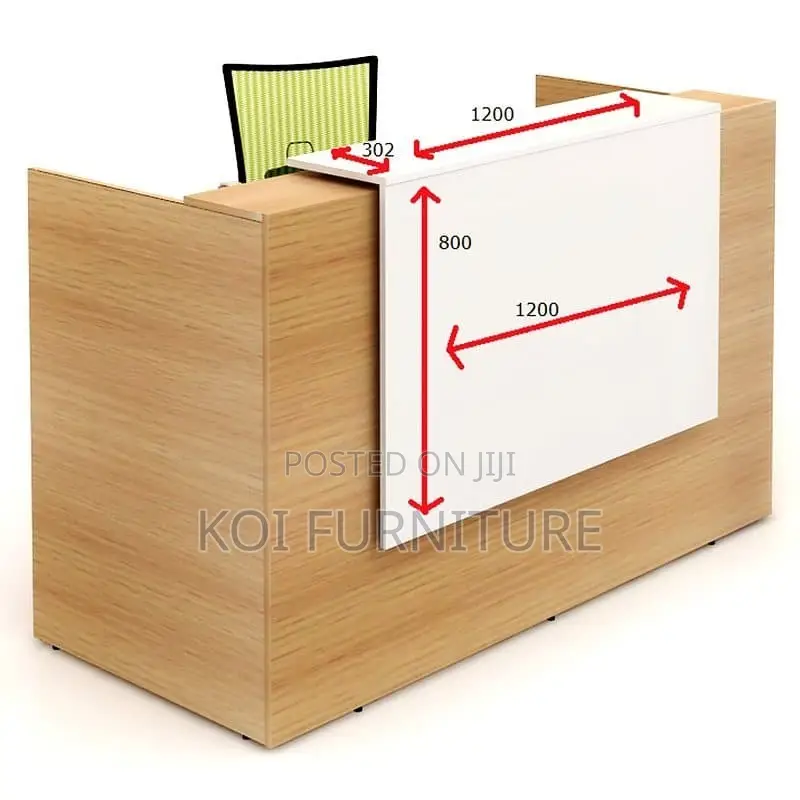 Reception Desk; 1600mm White Warm Welcoming Reception Desk Table