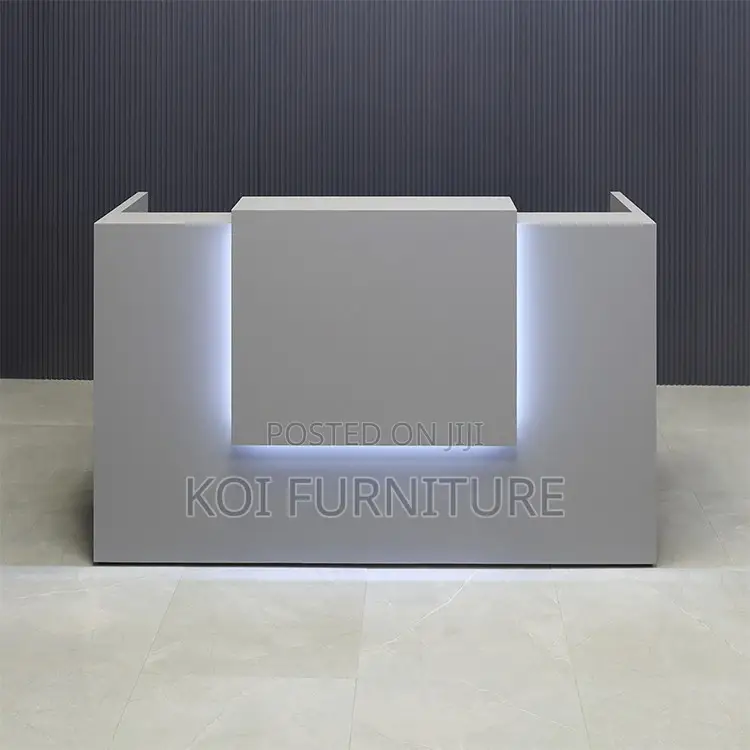 Reception Desk; 1600mm White Warm Welcoming Reception Desk Table