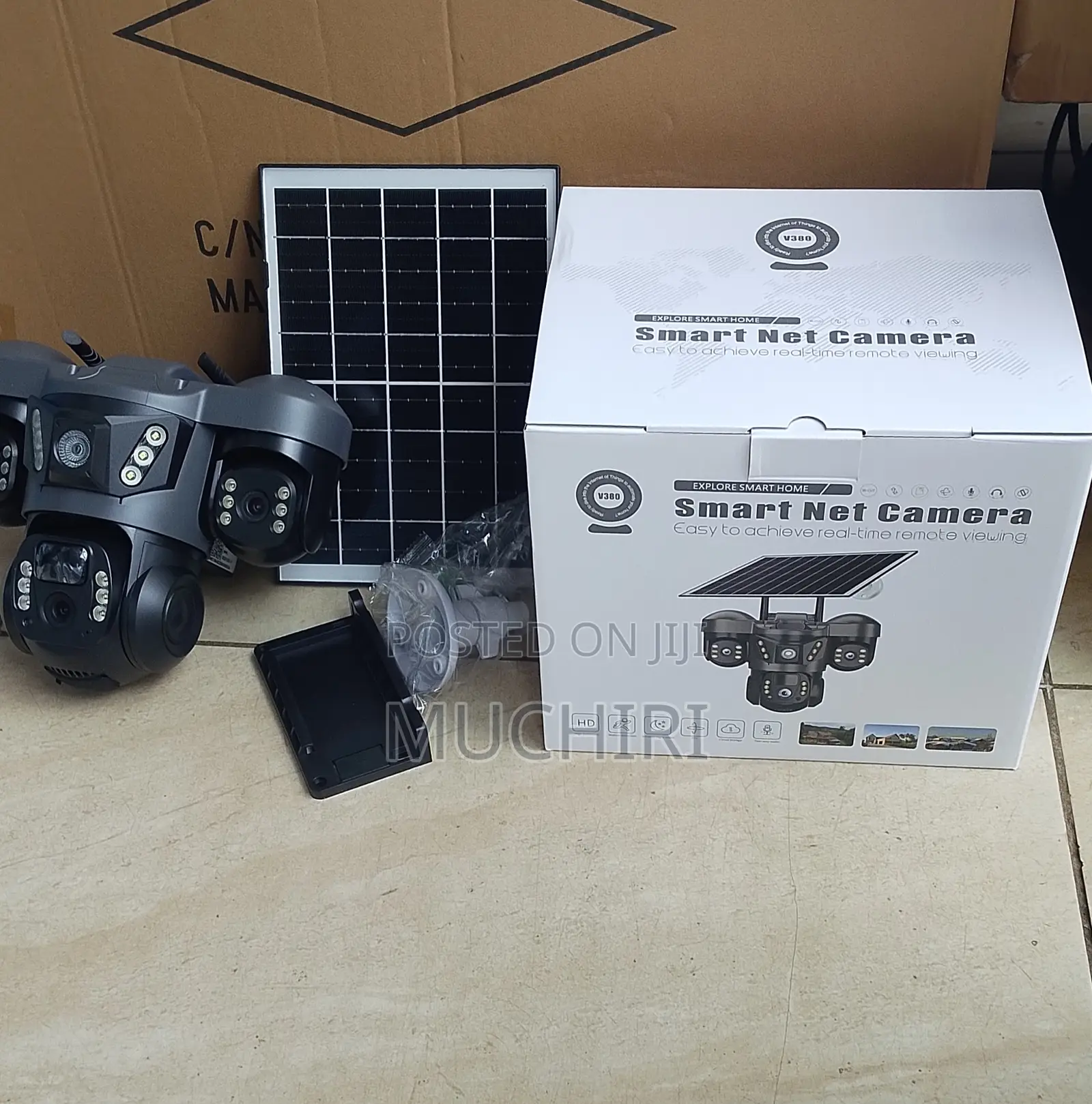 V380 Pro Triple Lens 4g Solar Smart Camera