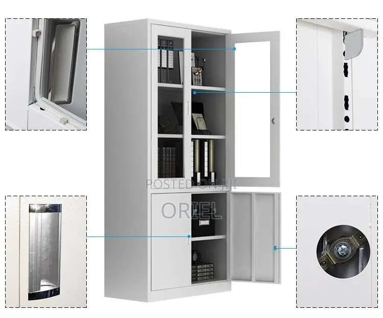 Office 2-Door Cabinet : Lockable Steel Office Cabinet