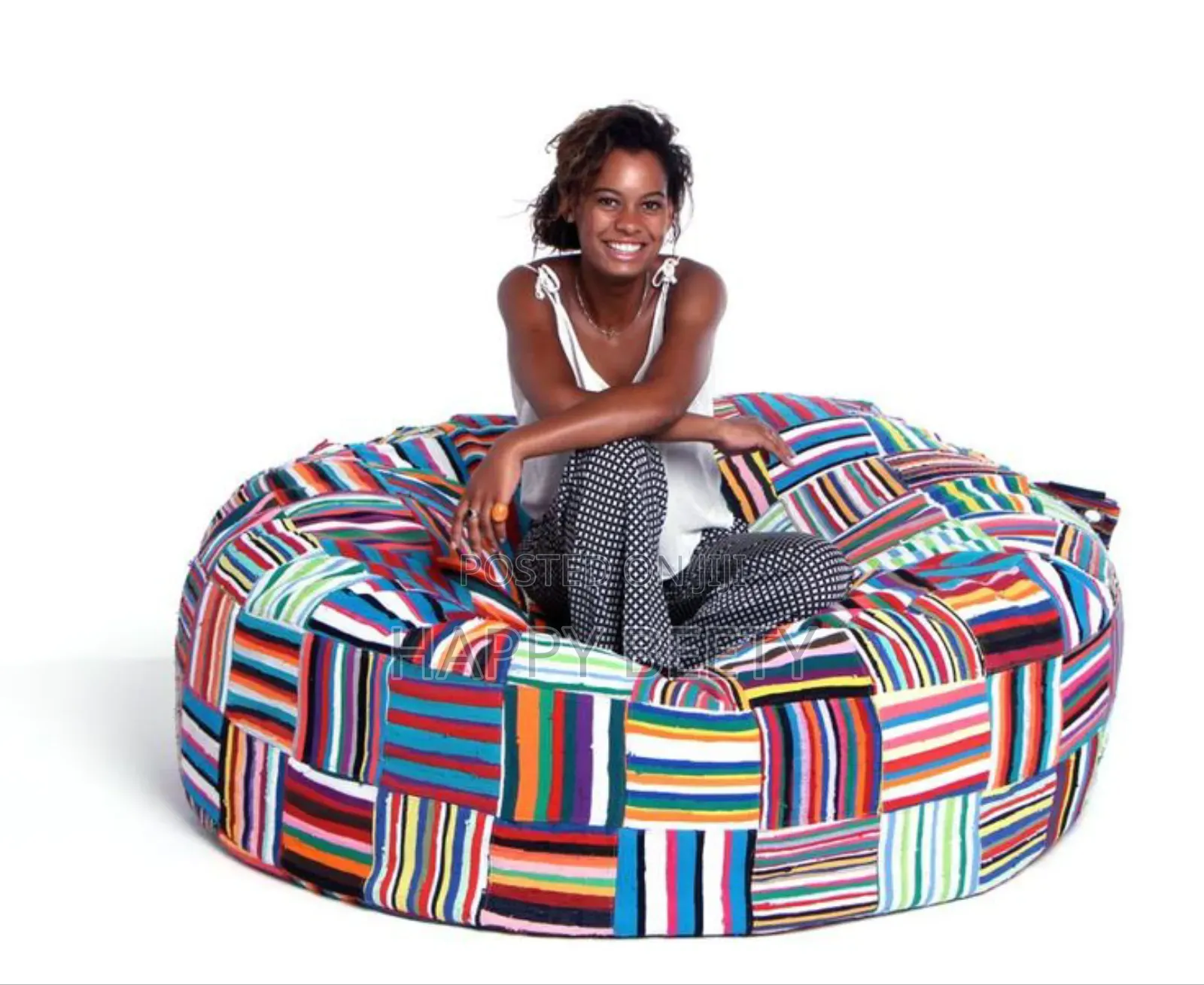 African Print Beanbag Seats