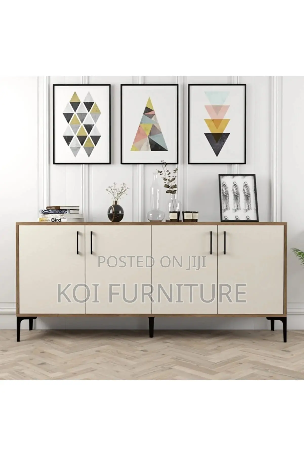Office Cabinet; Four Doors Wooden Executive Storage Cabinet Credenza