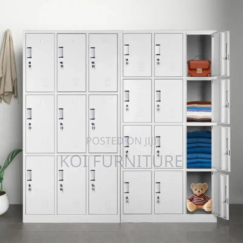 Office Cabinet; Ideal Nine Lockers Featuring Executive Filing Cabinet