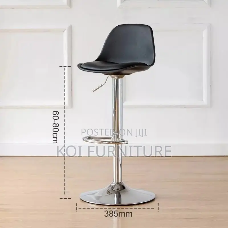 Barstools; Upholstered Leather 360 Swivel Barstools