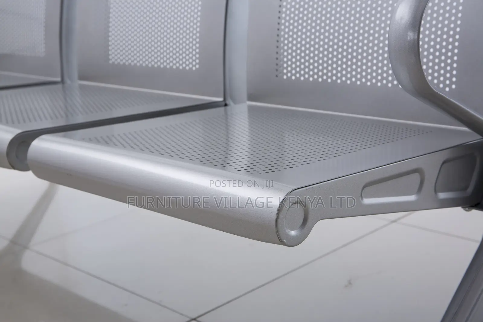 Reception Bench; 3-Seater Metallic Reception Office Waiting Bench