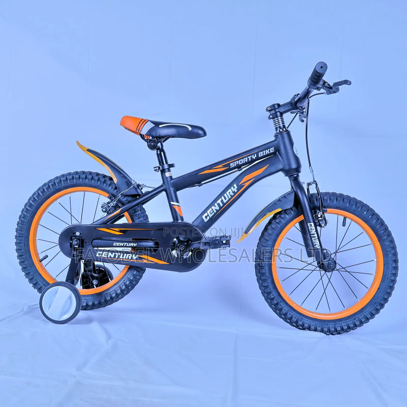 Century Size 16 Kids Bike – Black Orange