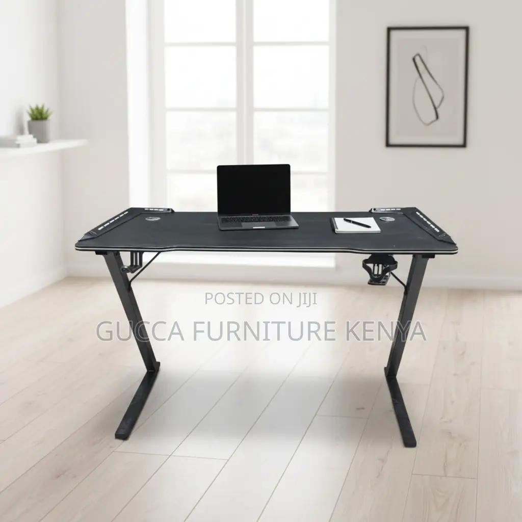 Z Shaped Black Gaming Modern Desk