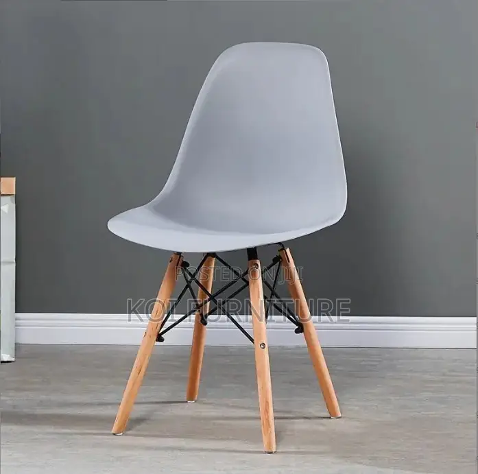 Dining Chaisr; Eames Plastic Dining Chair With Wooden Legs