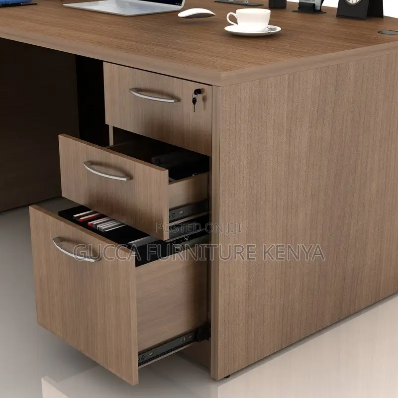 140cm Curved Brown Study Writing Desk