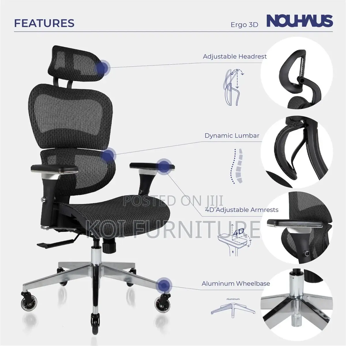 Office Chairs; High Backrest Executive Orthopedic Office Seats