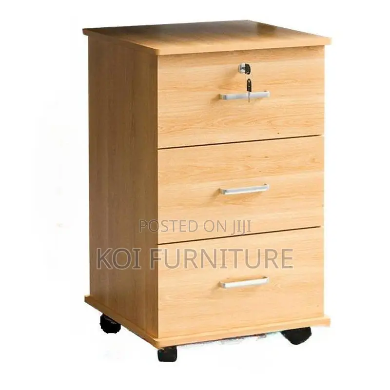 Office Cabinet; Three Drawered Pedestal Executive Home Office Cabinet