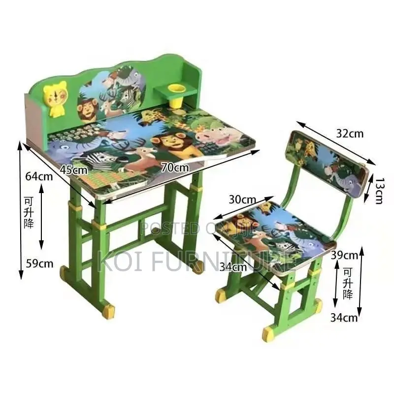 Home Desk; Home Study Colored Desk Chairs Set Perfect for Growing Kids