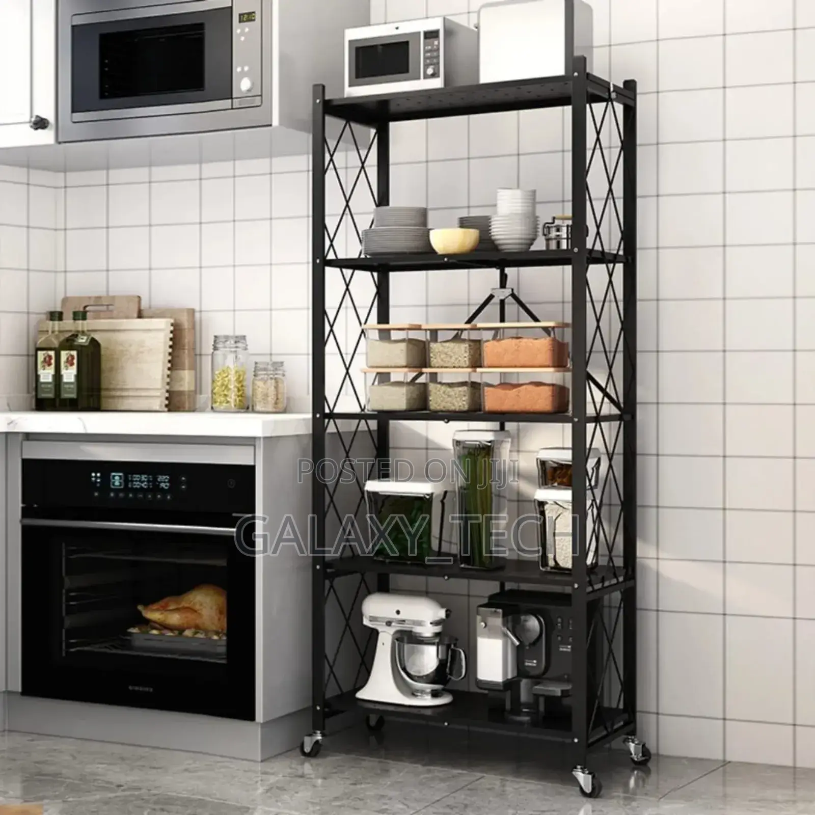 5 Tiers Kitchen Rack//Foldable Kitchen Rack