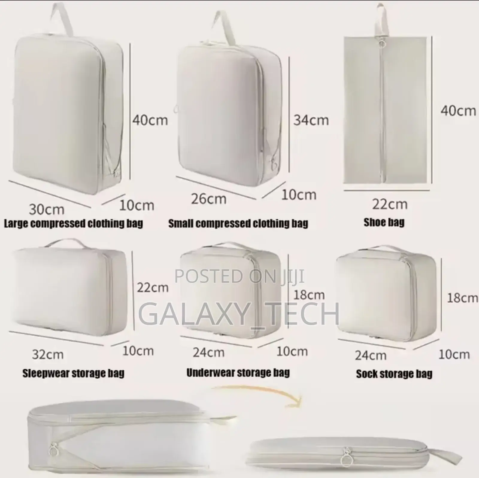 6pcs Set Luggage Travel Bags(Compressible)