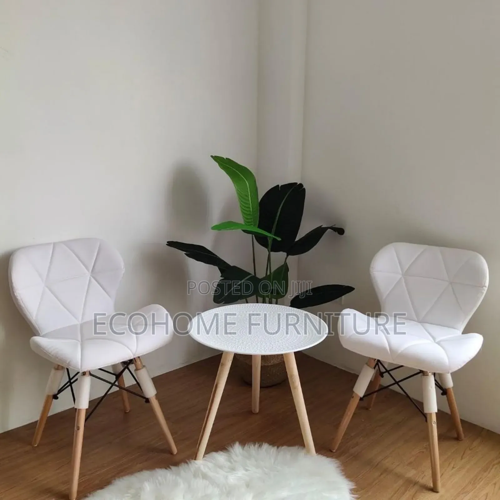 Eames Leather Visitor Seat-White