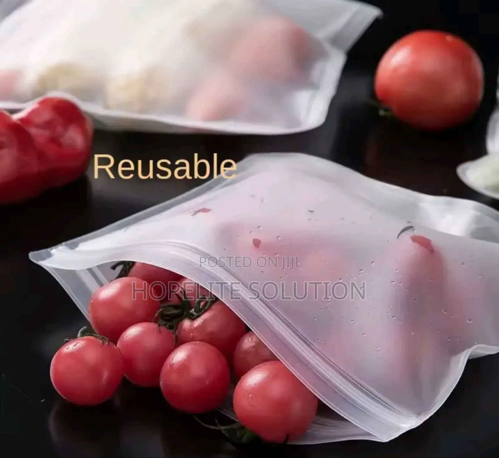 Reusable Food Grade Silicone Zip Lock Bags