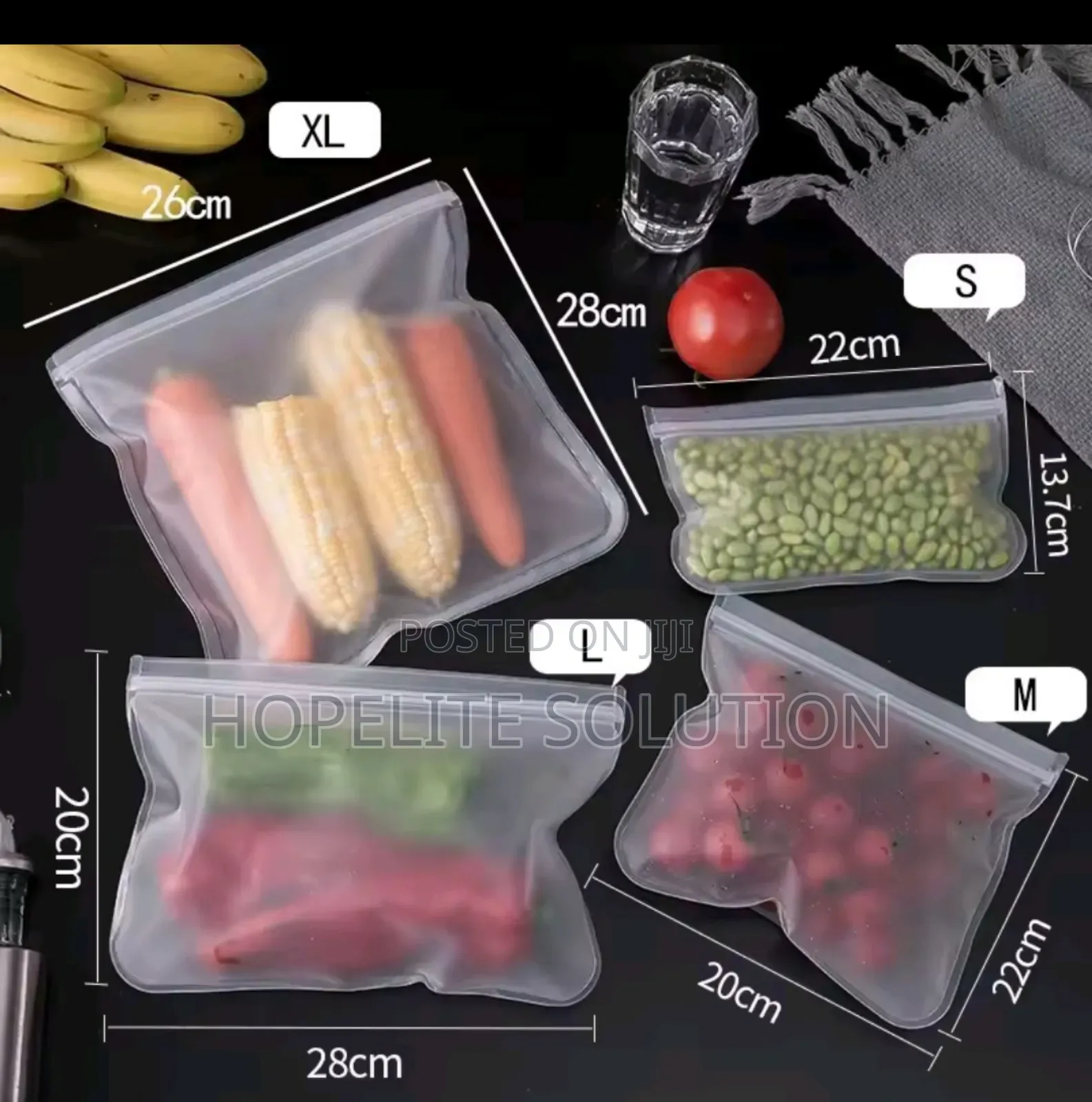 Reusable Food Grade Silicone Zip Lock Bags