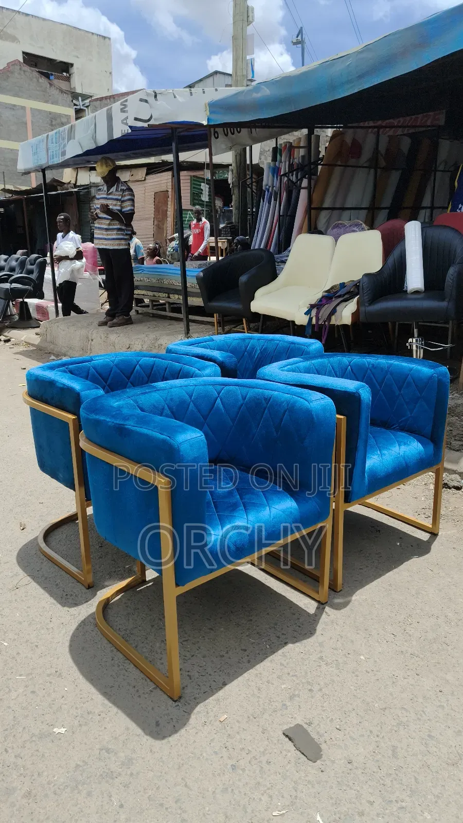 Blue Manicure Seats/ Modern Salon Seat