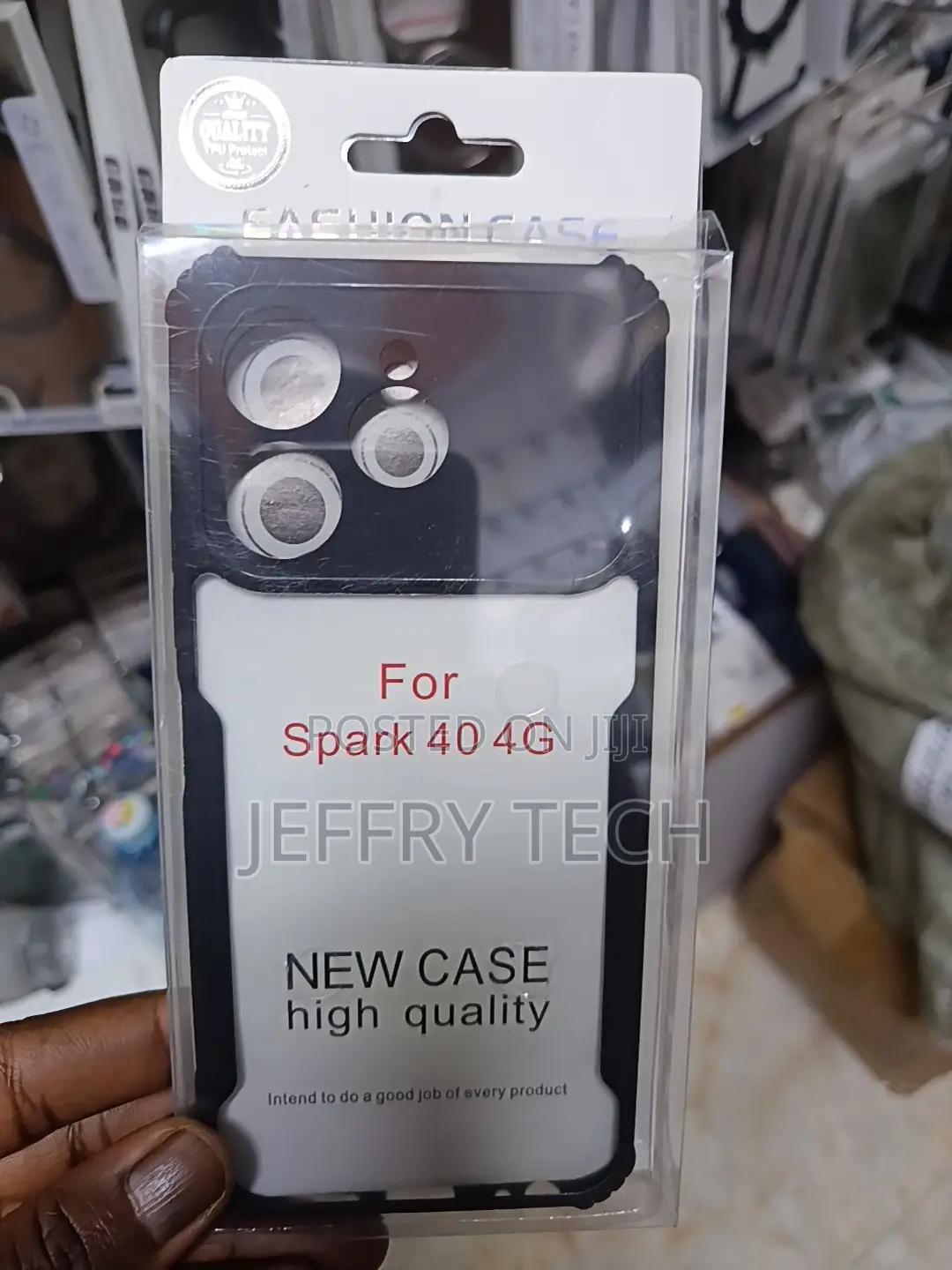 Tecno Spark 40 Transparent, Clear and Colorless With Black Edges Uniqu