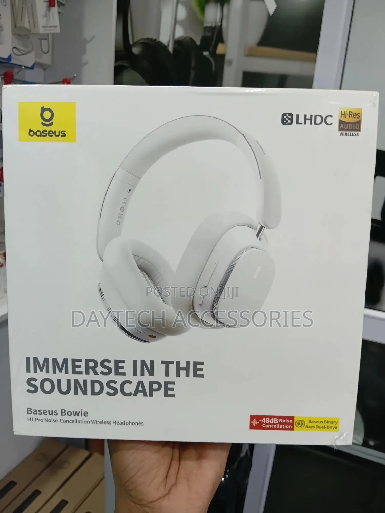 Baseus Bluetooth Wireless Headphones H1 Pro 80 Hours Playtime - White