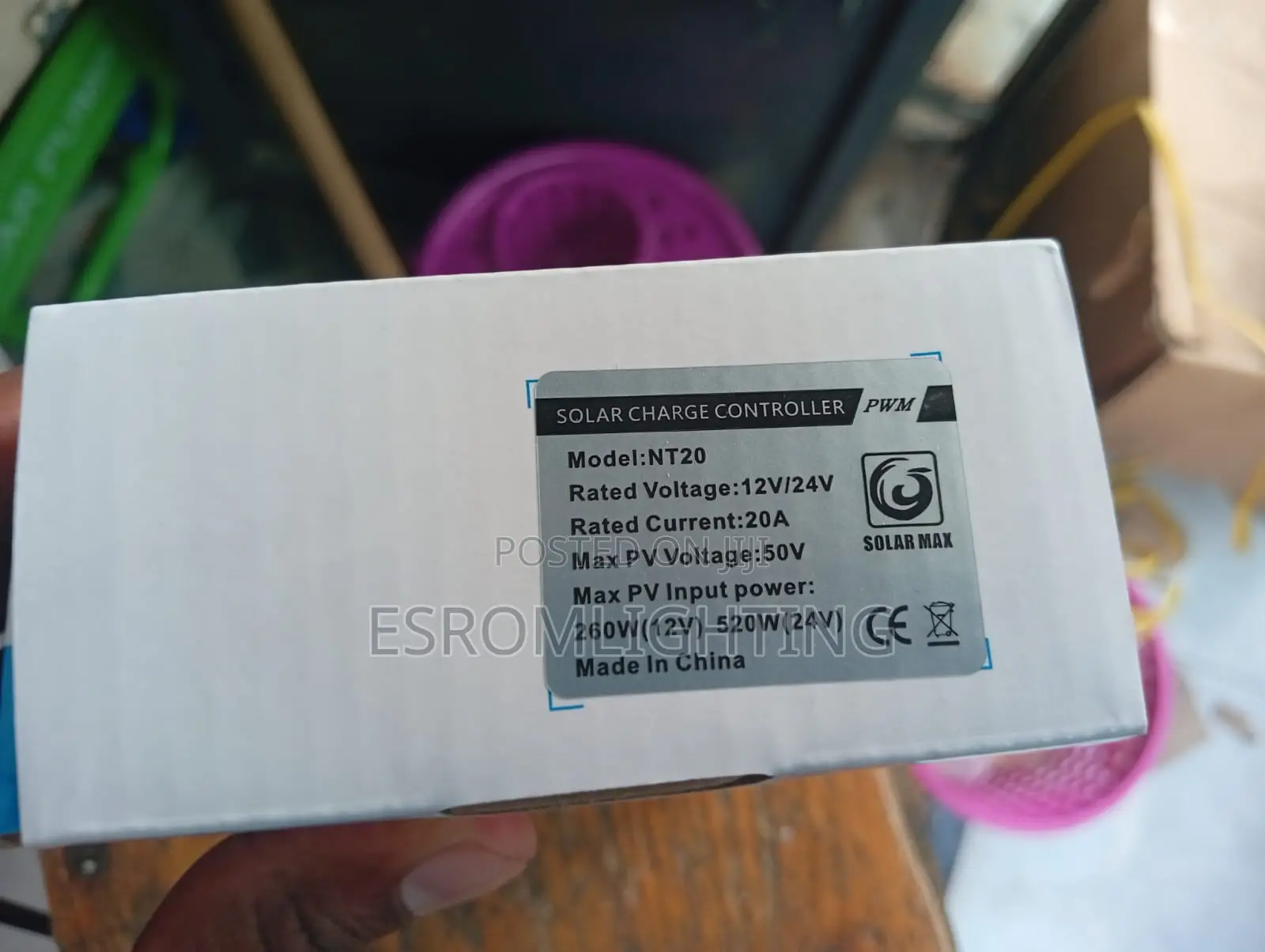 20a Solarmax Charge Controller (Pwm) – 12v/24v | Digital Display