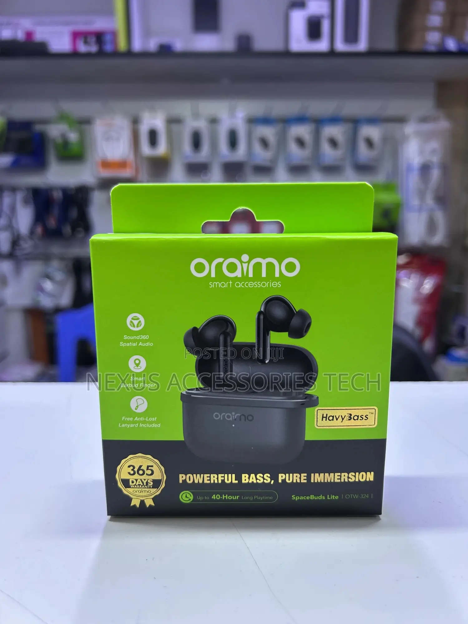 Oraimo Spacebuds Lite Otw-324 Wireless Earbuds|40h Playtime,Heavy Bass