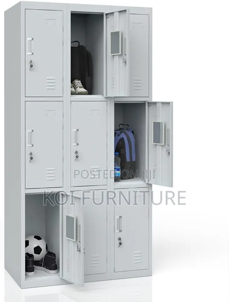 Office Cabinet; 9 Lockers Steel Creative Office Needs Storage Cabinet