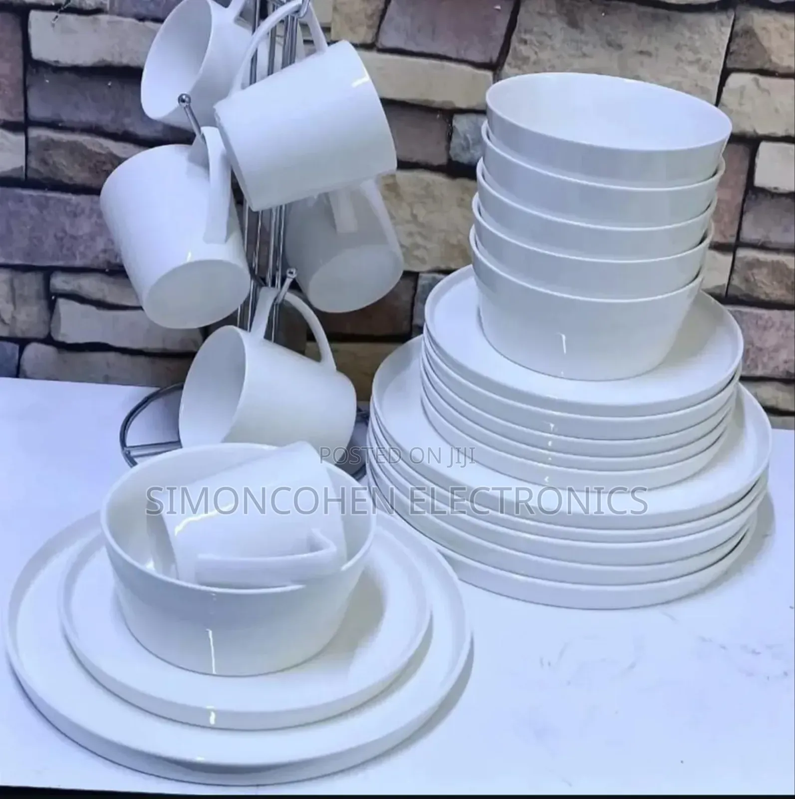 24pcs White Dinner Set