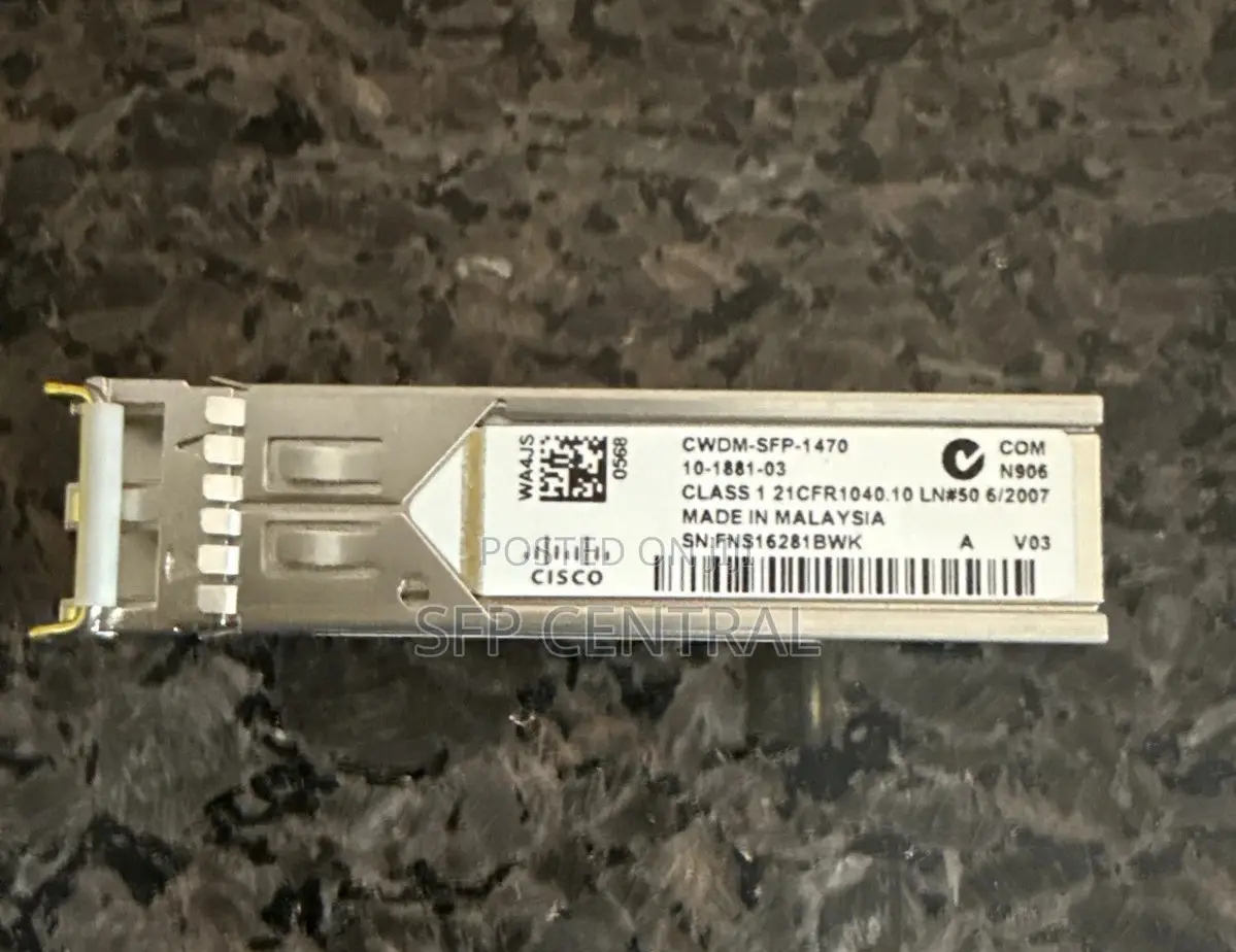 Cisco CWDM SFP Module, 1470nm 1g 80km