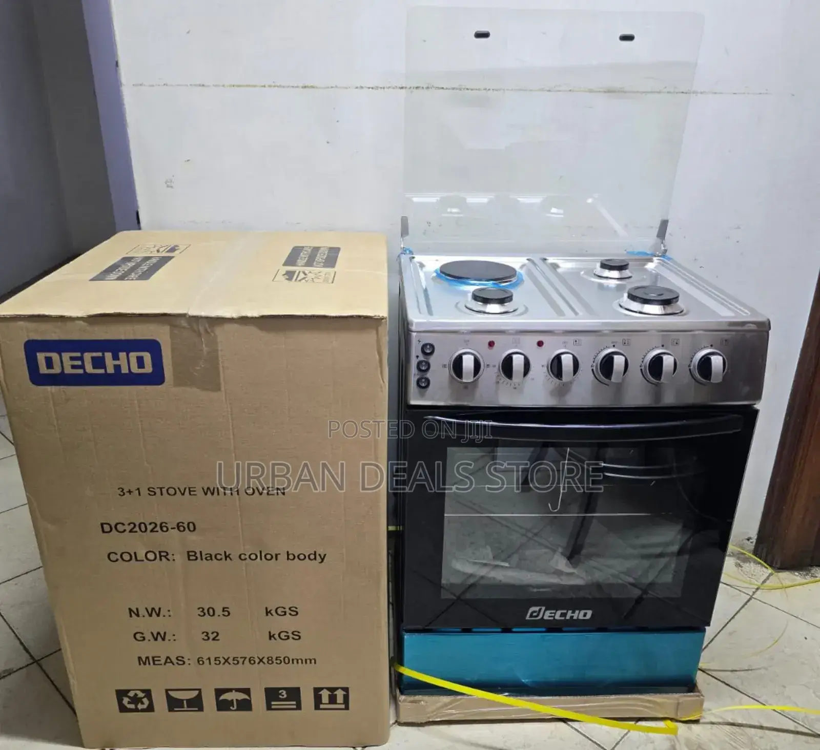 Decho 60×60cm 3+1 Standing Cooker With Electric Oven
