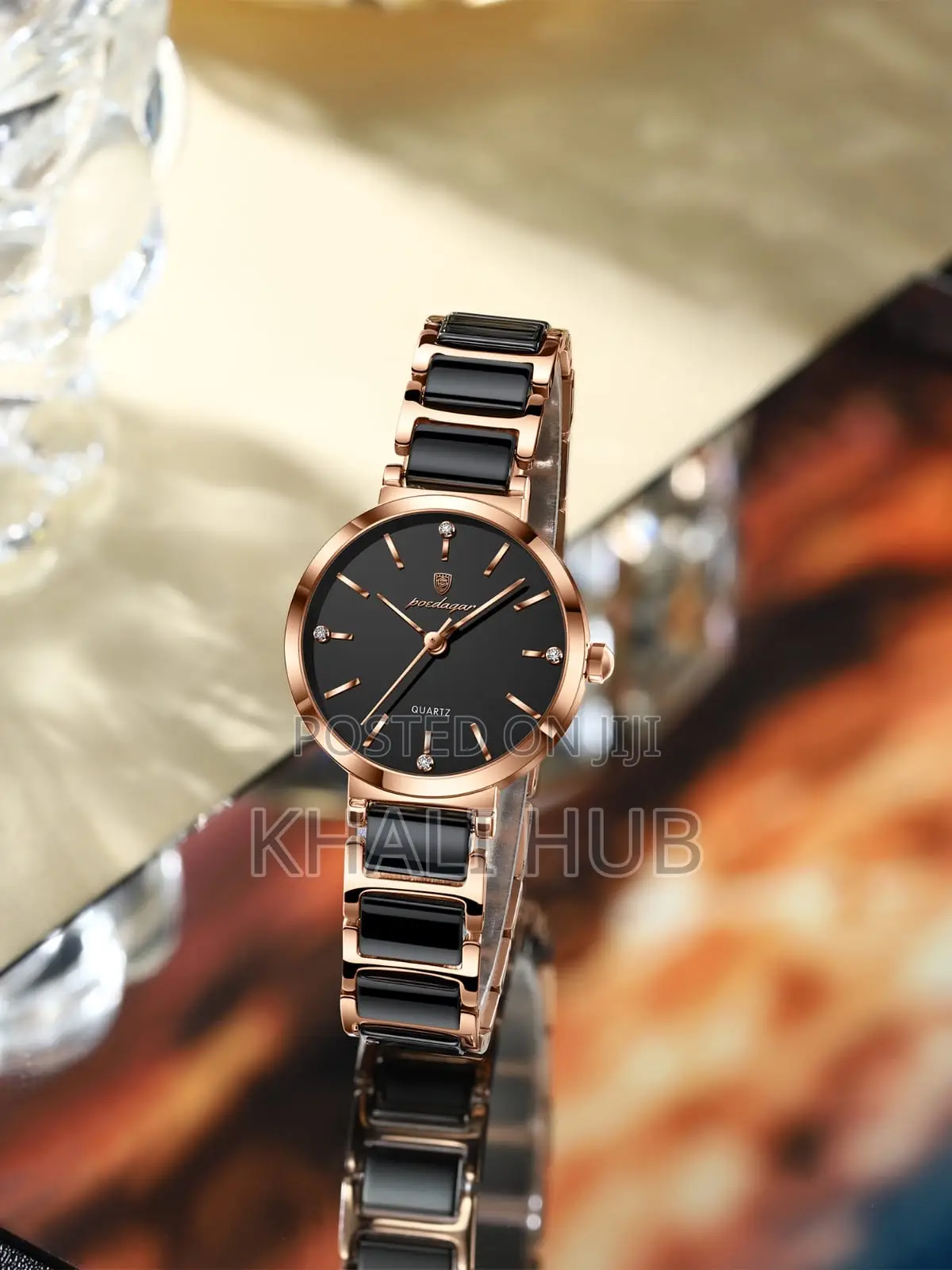 Poedagar Ladies Watch With Ceramic Straps