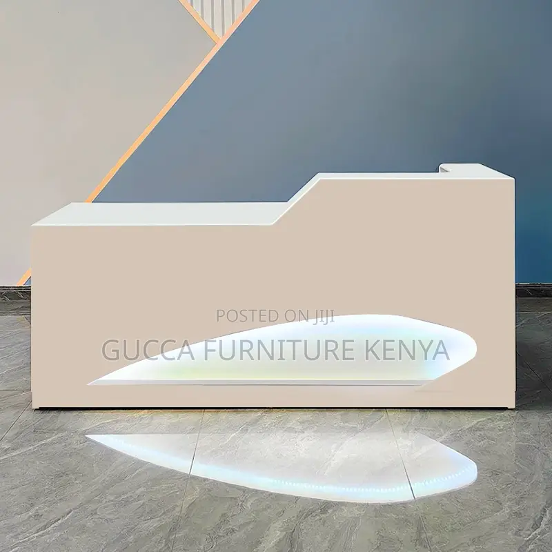 Professional Office White Reception Counter Desk