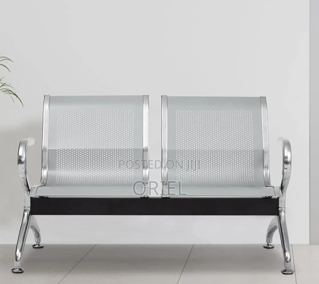 Office Bench : Stainless Steel Office 2-Seater Bench