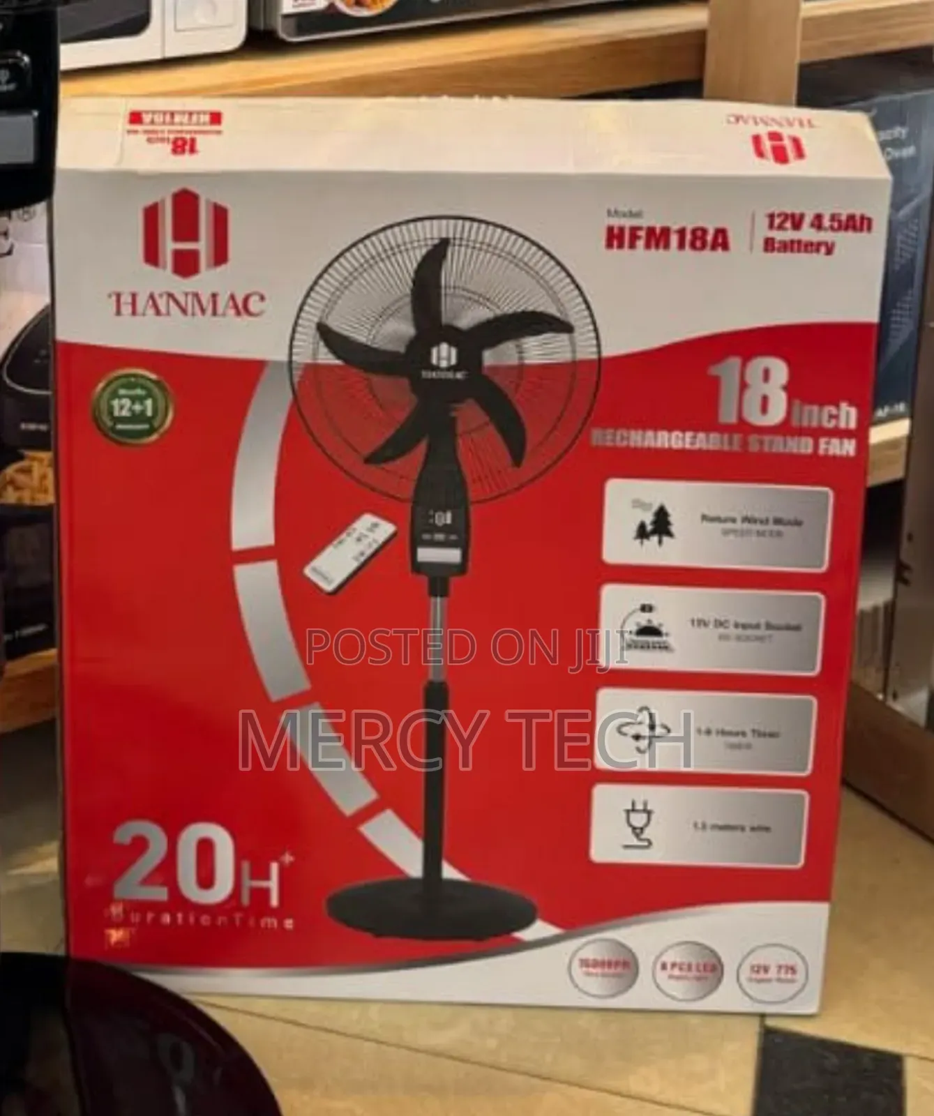 Rechargeable Hanmac 18 Inches Standing Fan