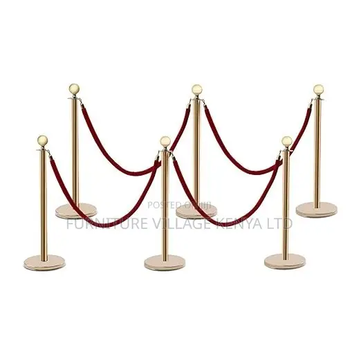 Gold Crowd Control Barrier Set of Six Pieces