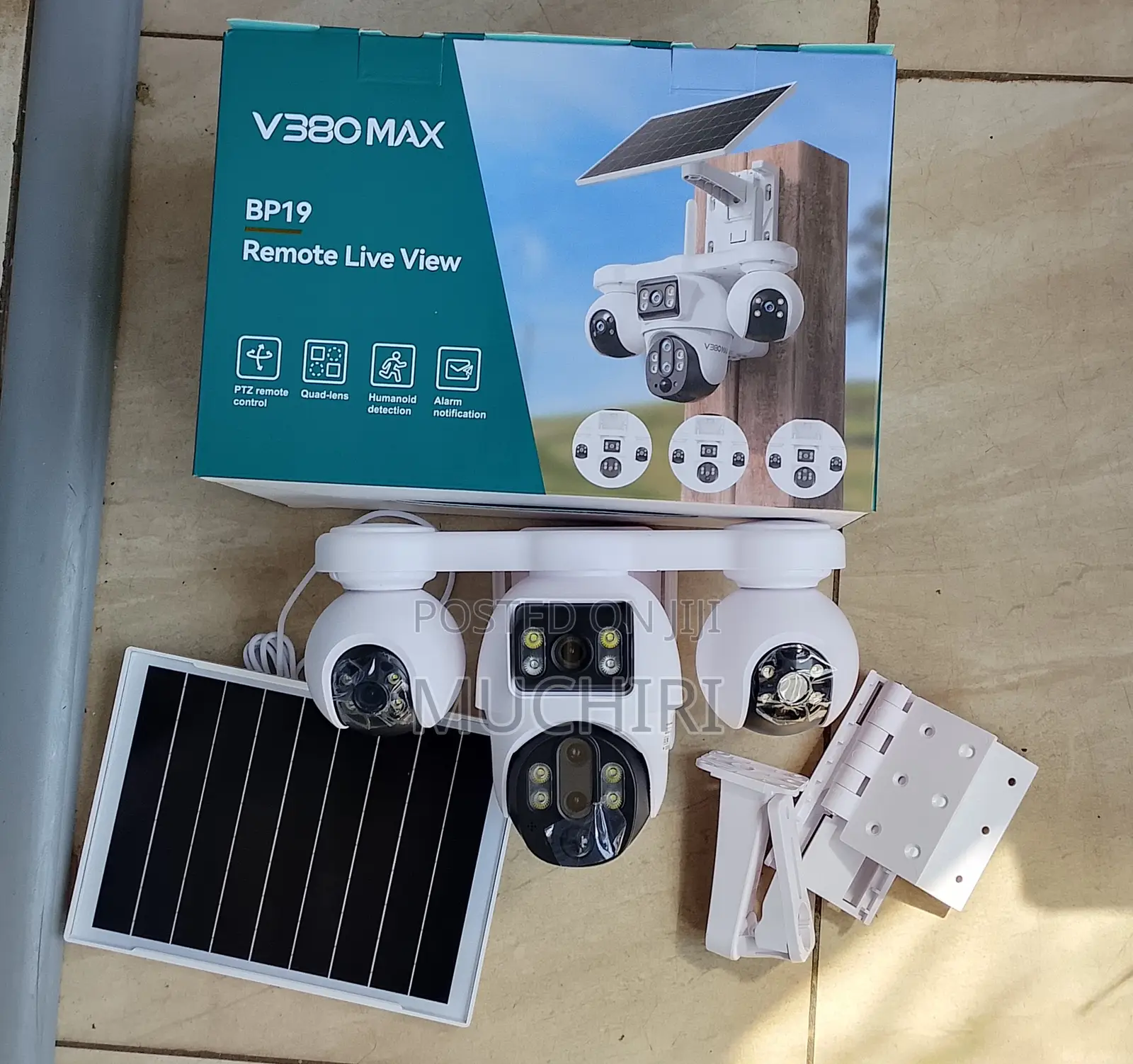 V380max Four Lens 4g PTZ Solar Camera