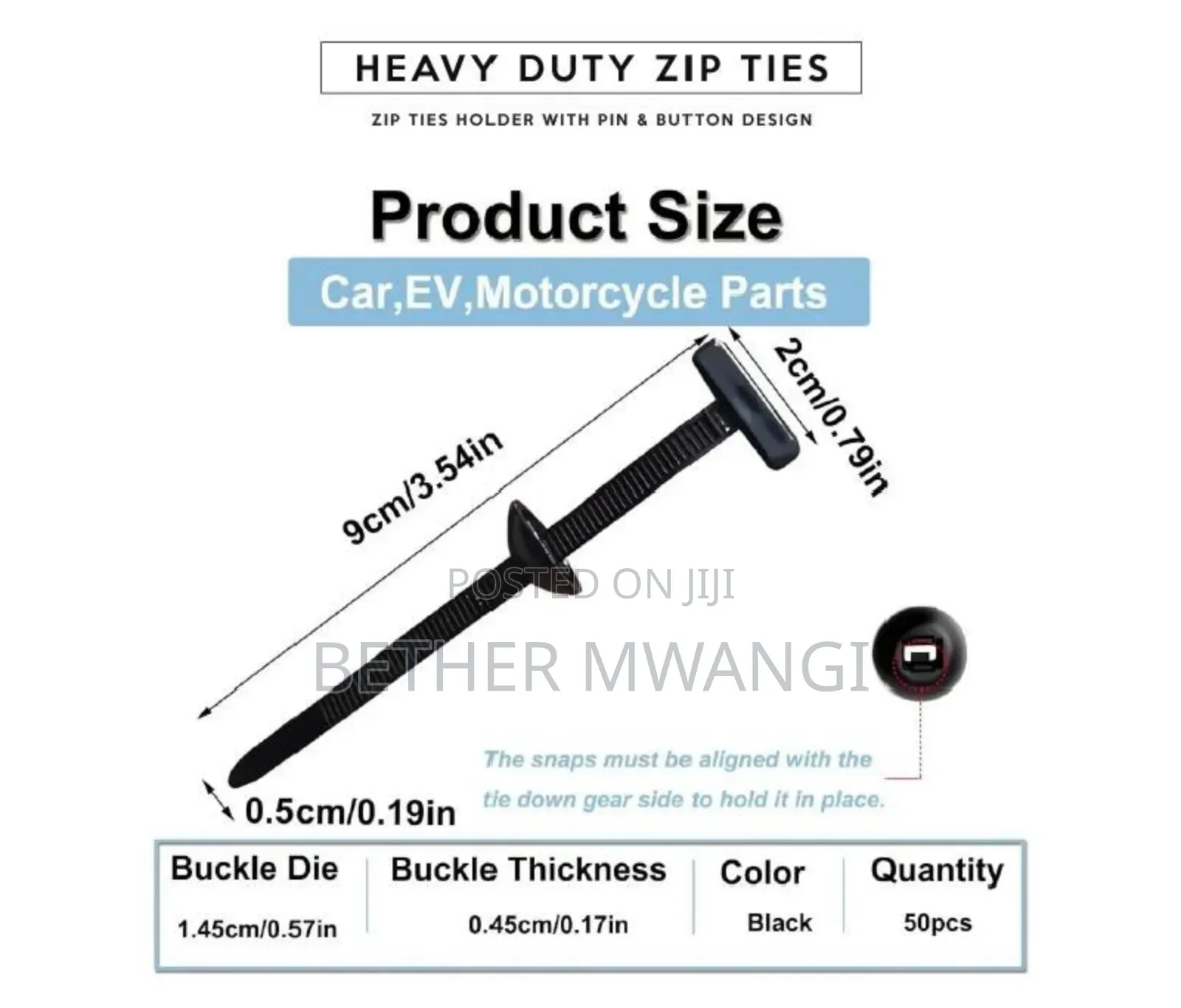 Heavy Duty Zip Ties (200pc Pack) in Kenya