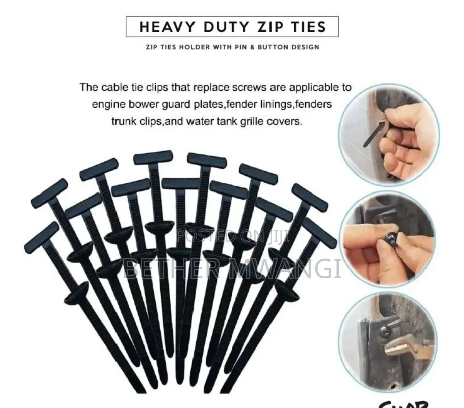 Heavy Duty Zip Ties (200pc Pack) in Kenya