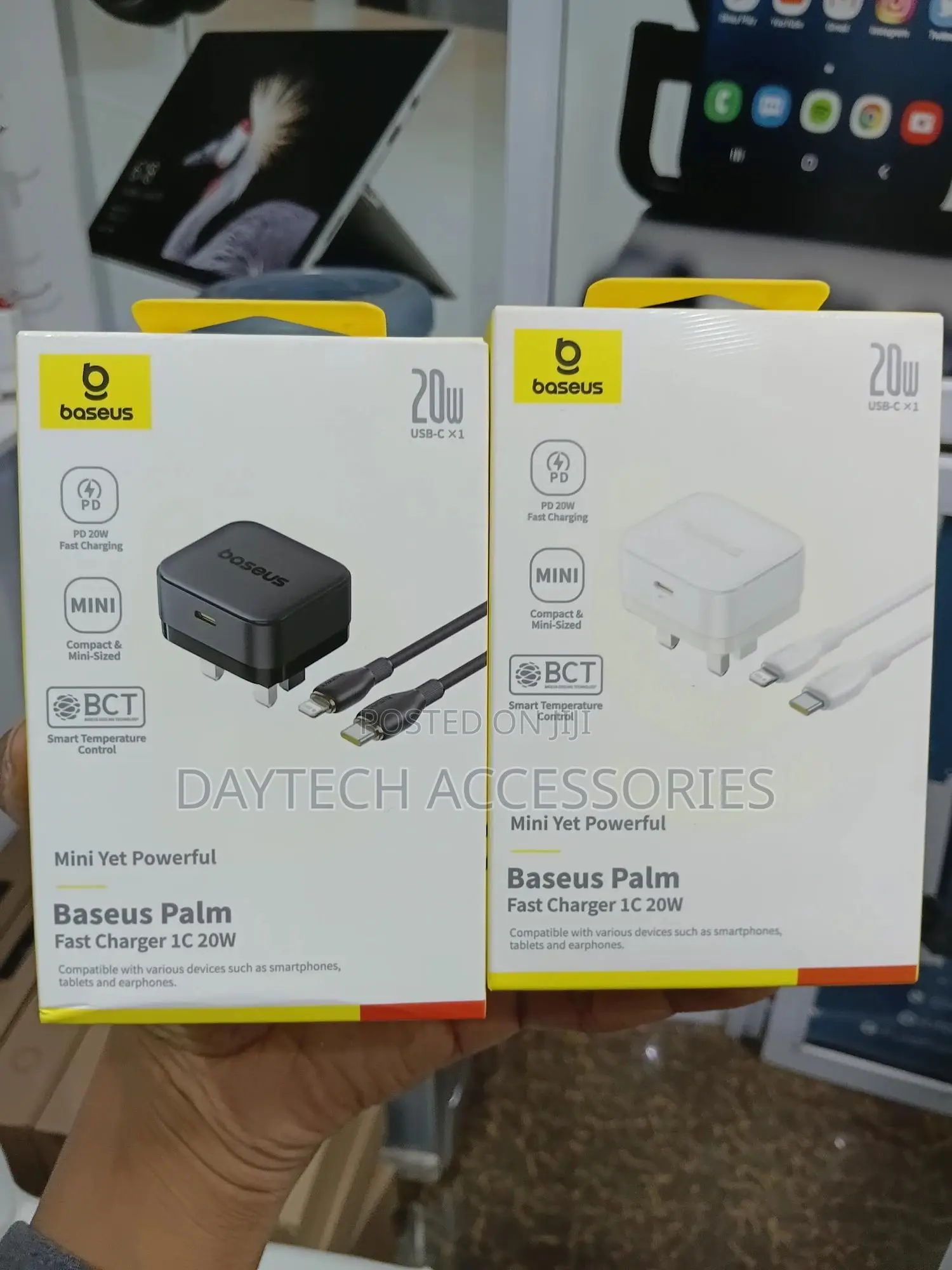 Baseus Palm Fast Charger 1c 20w With C to iPhone Cable