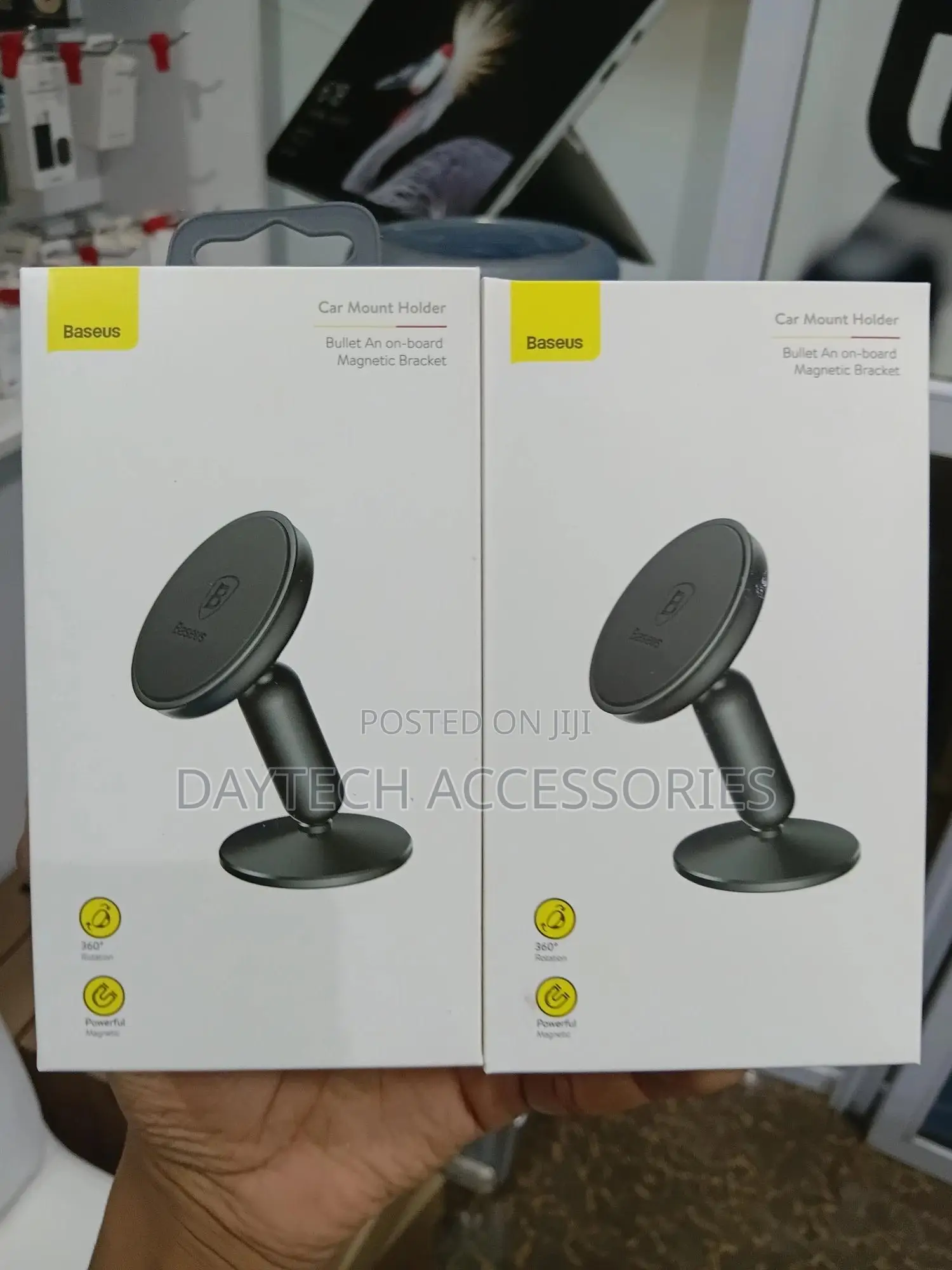 Baseus Bullet Magnetic Car Phone Mount Holder (Model: Suyzd-01).