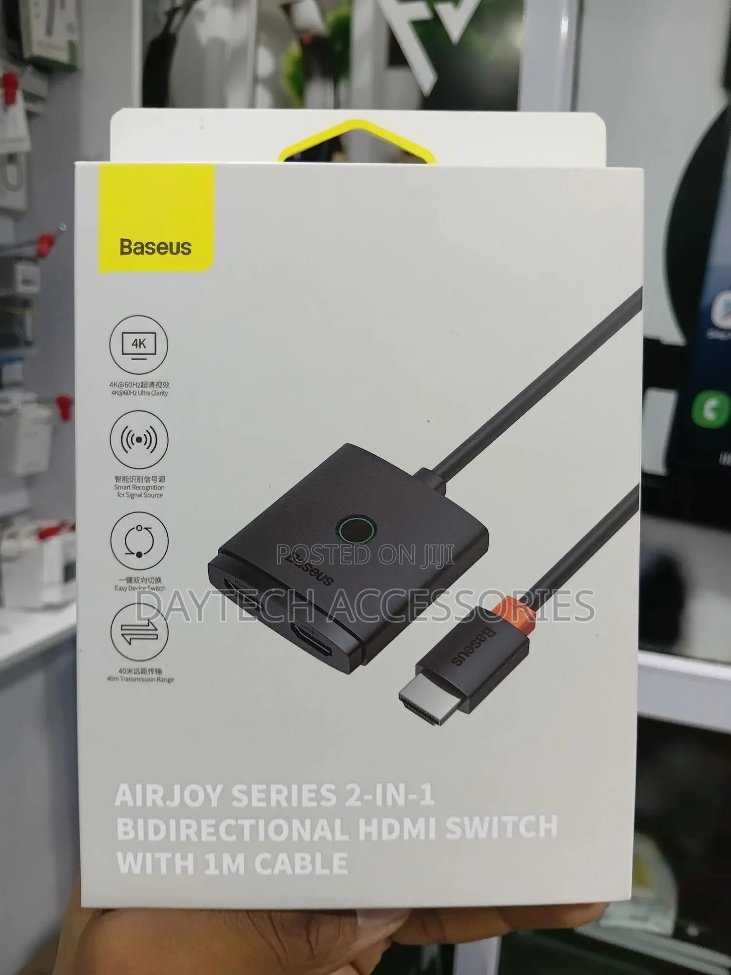 Baseus Airjoy 2-in-1 Hdmi Switch - Black