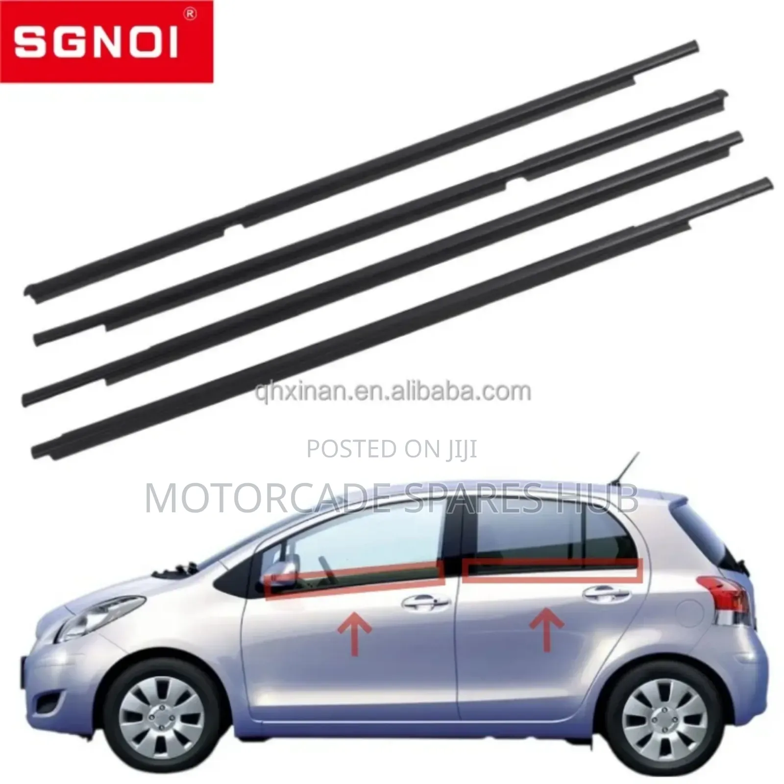 Toyota Vitz 2008-2010 Door/Window Rubber Weather Strips Mouldings