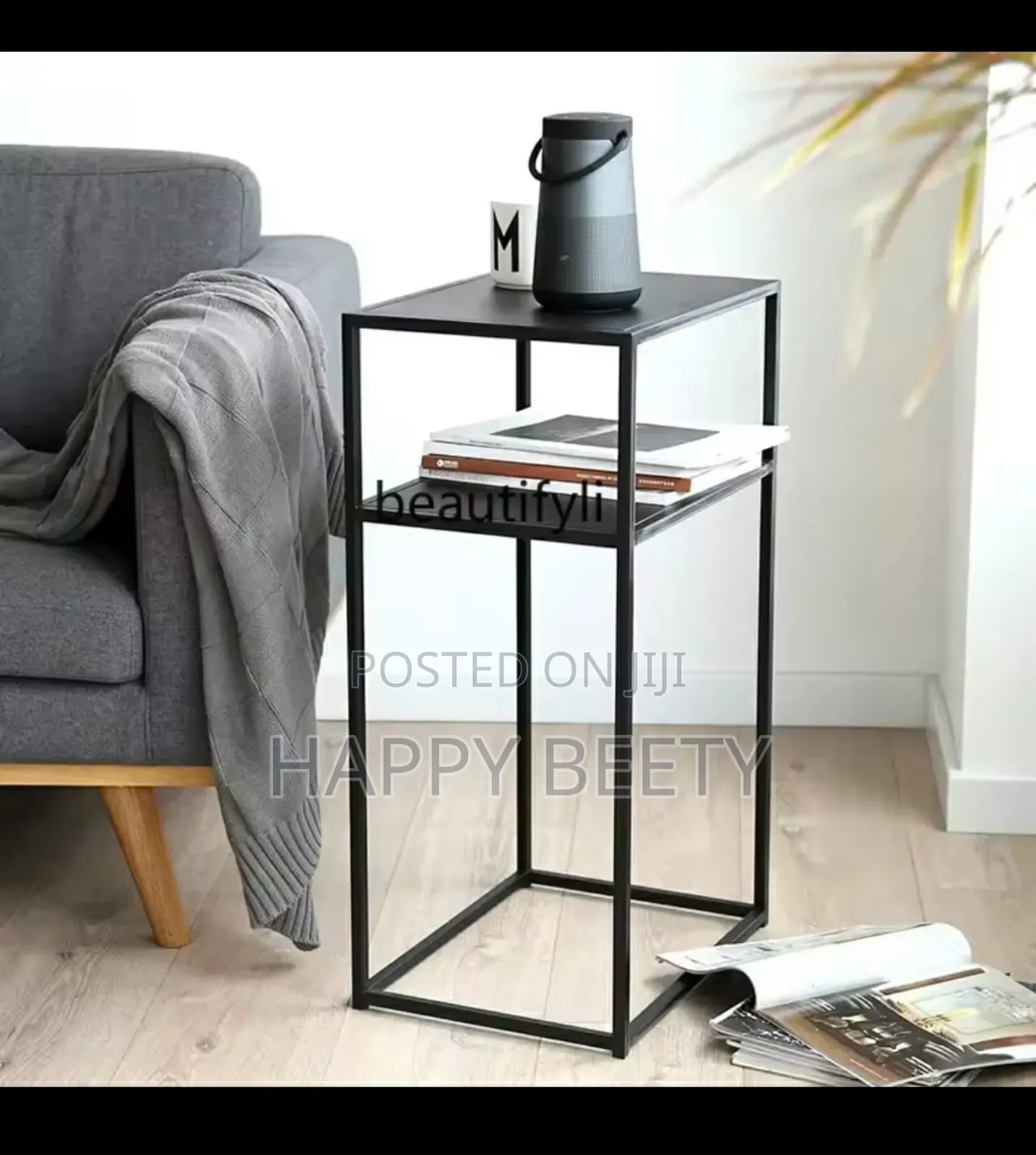 *2layers Norsic Metallic Side Table//Bedside//Desk Side.
