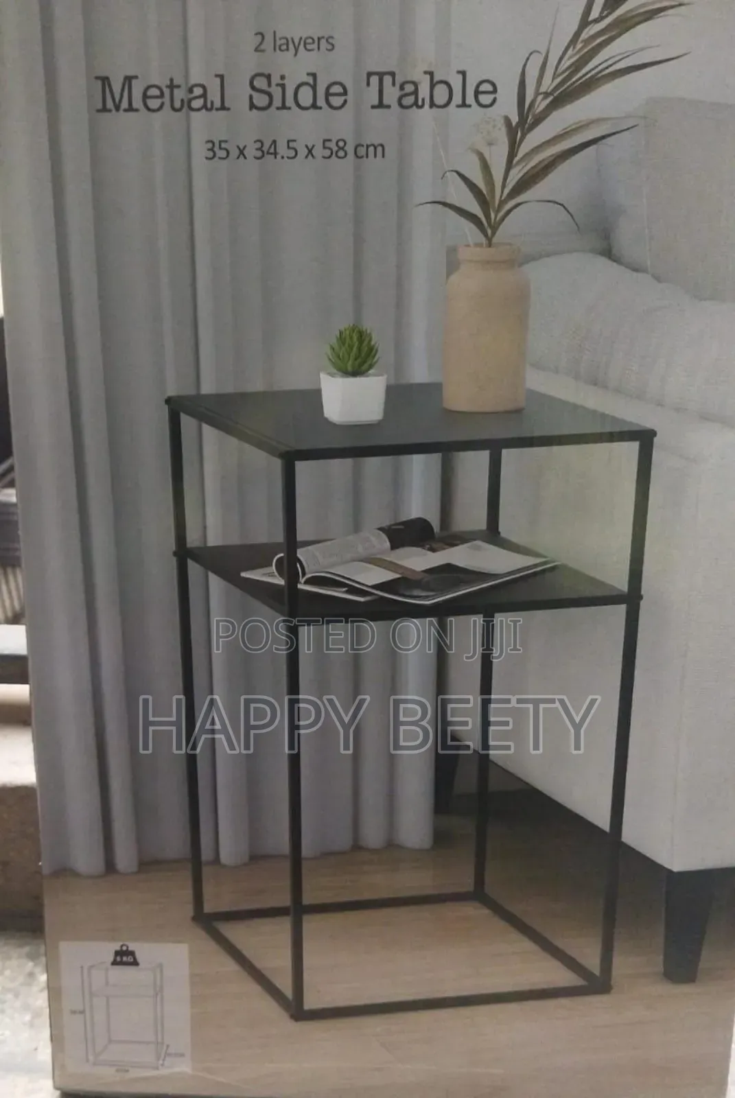 *2layers Norsic Metallic Side Table//Bedside//Desk Side.