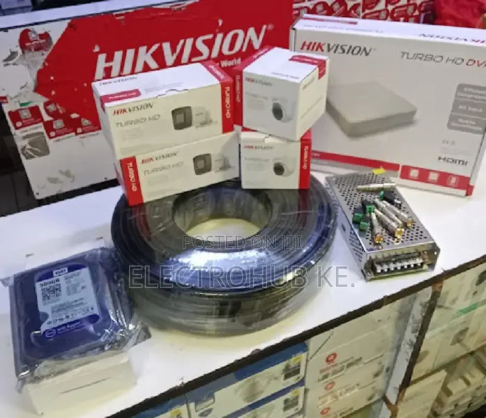 4 CCTV Kits System Hikvision 1080p Cameras H.265