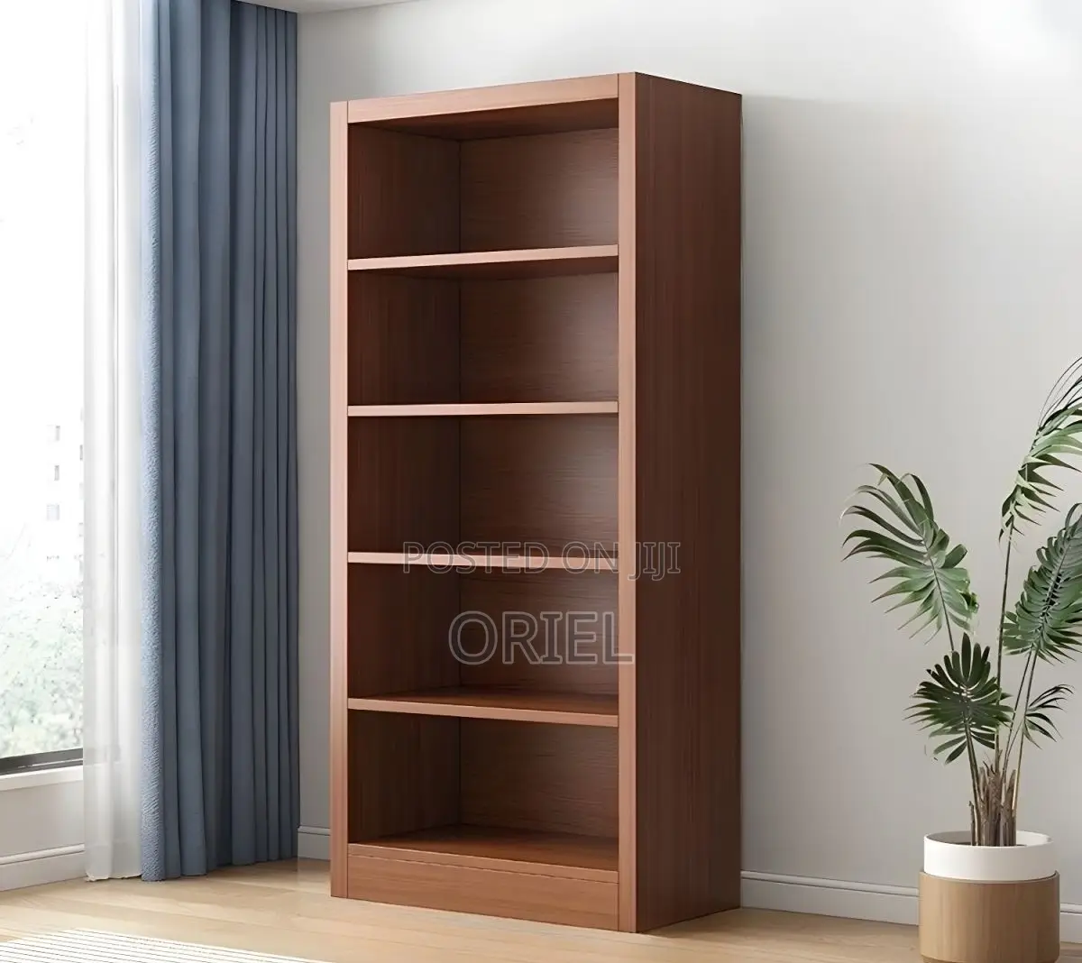 Office Cabinet : Wooden 5-Tier Open Office Bookshelf Display Cabinet